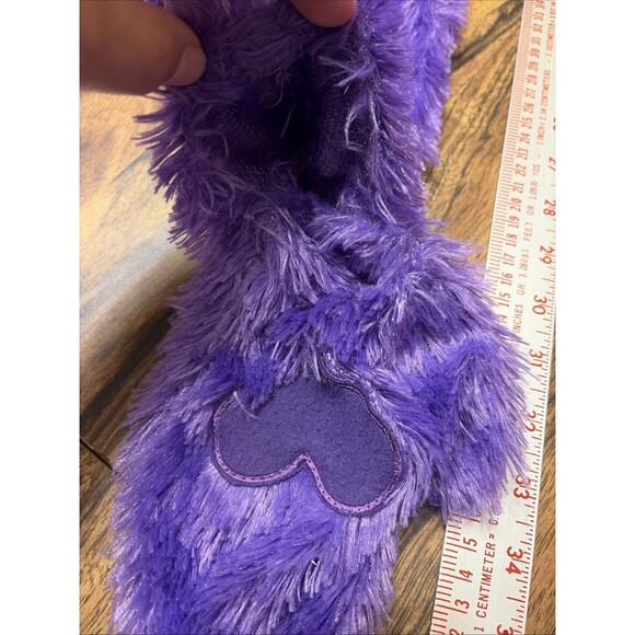 Care Bears Jumpsuit Child Small Purple Share Bear Costume Furry Flip Mitt Hooded - Picture 10 of 14